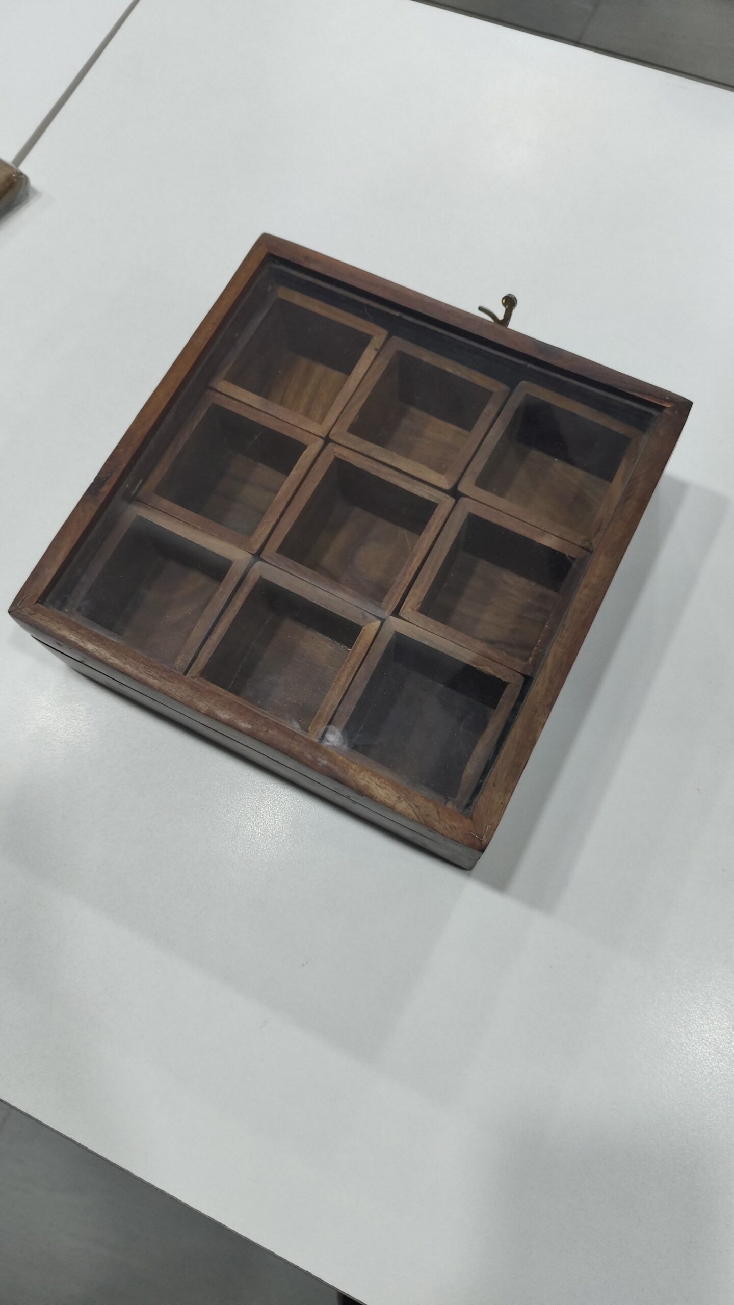 Buy Online Amazon Etsy,Wooden Spices Box, Teak Wooden Spice Box, 9 Container, Handmade Wooden Spice Box - Image 7