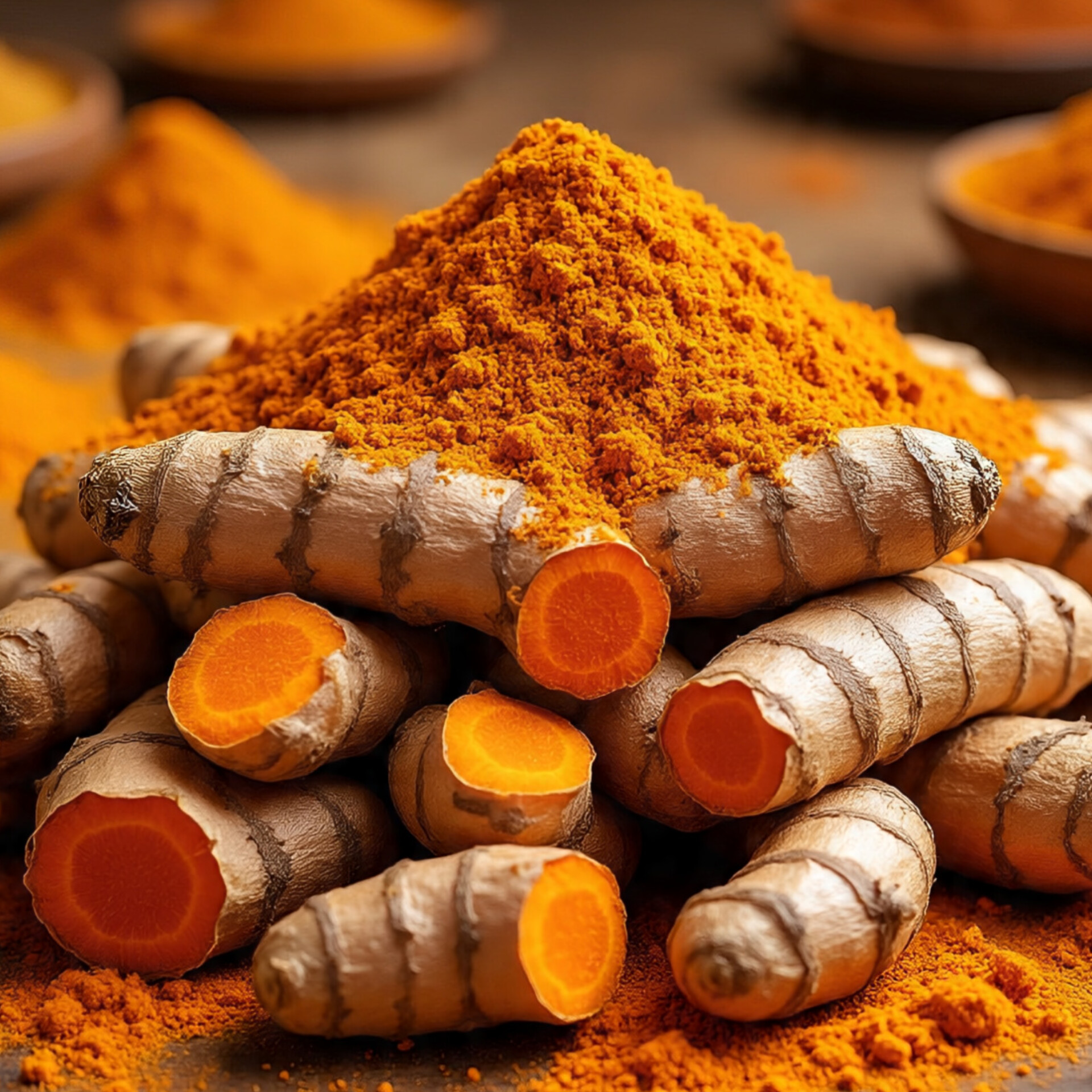 Organic Dry Turmeric Powder, Best Indian Spice, Cooking Recipe Use and Herbs Healthy Product. - Image 7