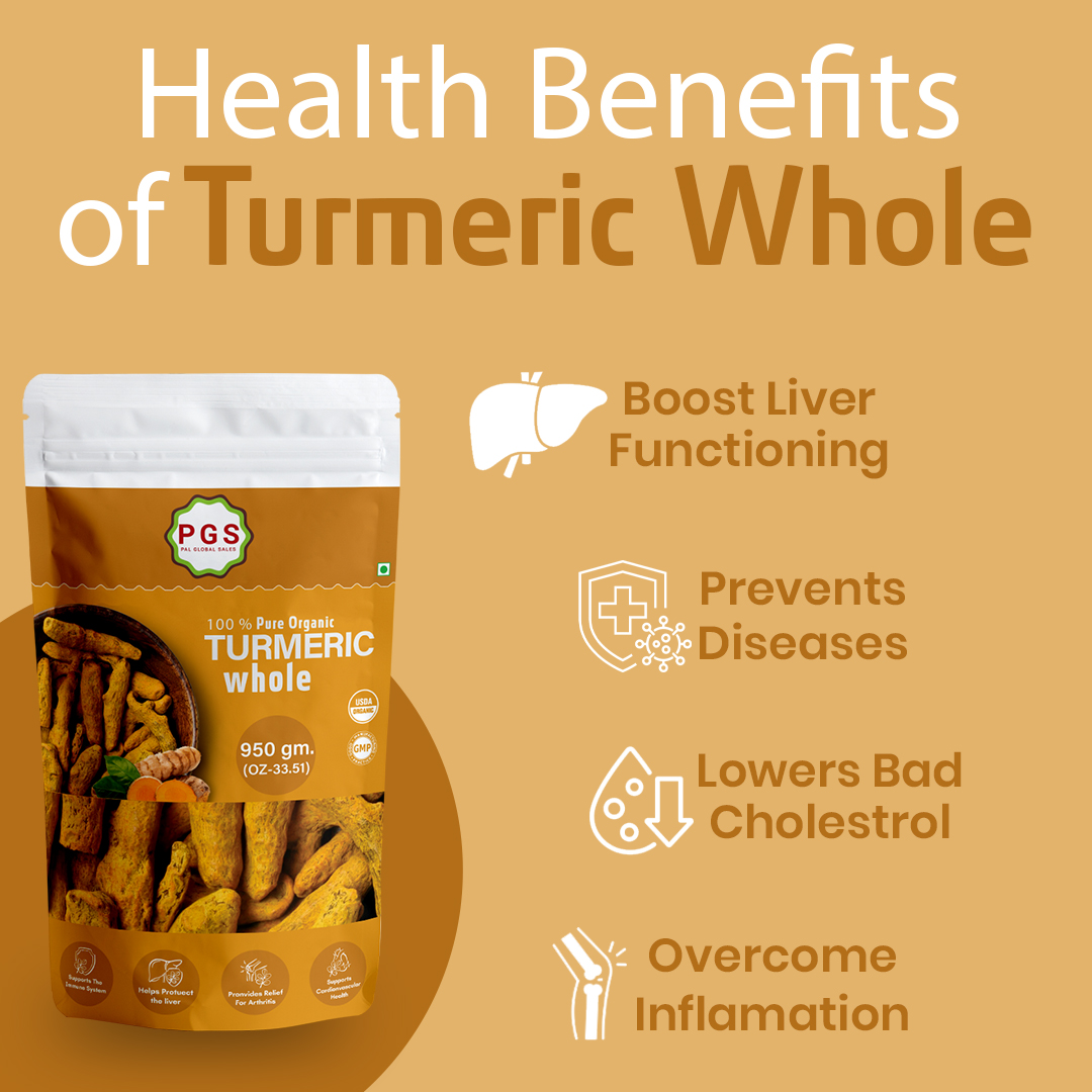 Organic Dry Whole Turmeric, Best Indian Spice, Cooking Recipe Use and Herbs Healthy Product. - Image 5